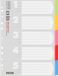 Office Products Tabbladen, 11-gaats, 5-delig, grijs-assorti, karton