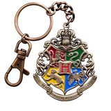 The Noble Collection Hogwarts sleutelhanger (5 stuks), Geel, Taille unique, Antiek