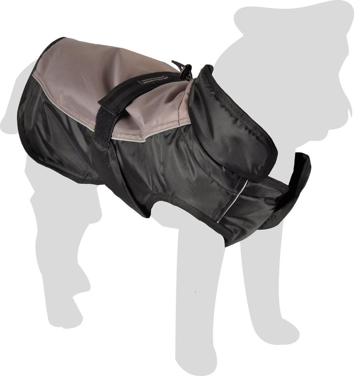 FLAMINGO Honden Winterjas Zane - Bruin/Zwart - 84 - 94 cm x 65 cm