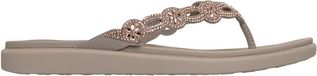 Skechers MEDITATION LUXE - DAZZLING FO Dames Slippers - Taupe