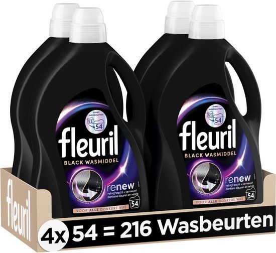 Fleuril Black Wasmiddel 216 wasbeurten - Voordeelverpakking