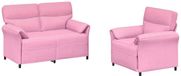 vidaXL Canapé 2 places Rose Tissu