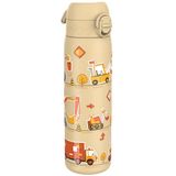 ION8 Lichtgewicht Stalen Waterfles, 600 ml/20 oz, Zonder Isolatie, Lekvrij, Makkelijk te Openen, Veilige Vergrendeling, Vaatwasserbestendig, Hygiënische Flipcover, Draaggreep, Duurzaam, Bouwmachines
