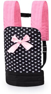 Bayer Design - Poppendrager EasyCarry - Roze/Zwart - Babypop - 3-8 Jaar