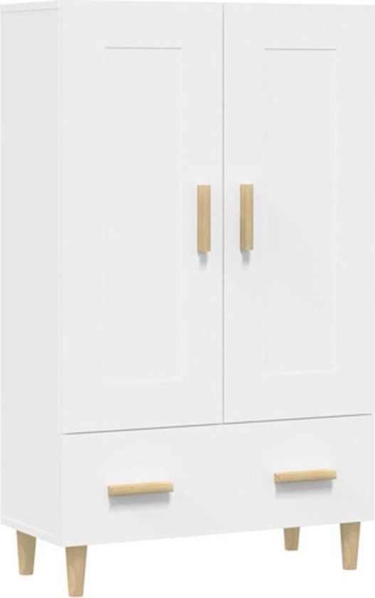 vidaXL Hoge kast 70x31x115 cm Bewerkt hout Wit