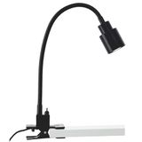 Brilliant BRILIANT LED klemlamp in zwart met flexibele arm & tuimelschakelaar