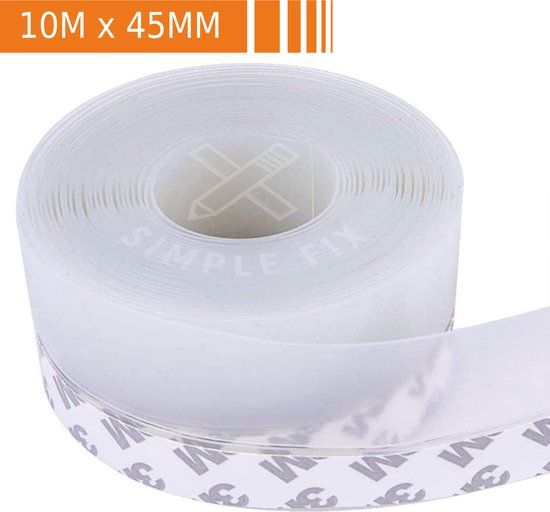 Simple Fix Tochtstrip Deuren - 10m x 4,5cm - Transparant