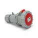 Industriële contactdoos met CEE-afdekking, 5-polig, 400V/16A, voor buitengebruik, schroefverbinding, waterdicht IP67