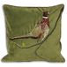 Paoletti H/VELVET 45X45 P/C PHEASANT GREE, natuurlijk, 45x45cm