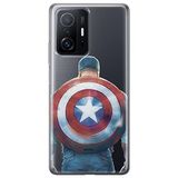 ERT GROUP mobiel telefoonhoesje voor Xiaomi 11T 5G / 11T PRO 5G origineel en officieel erkend Marvel patroon Captain America 002 aangepast aan de vorm van de mobiele telefoon, gedeeltelijk bedrukt