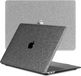 Lunso - Cover hoes - MacBook Pro 16 inch (2021) - Glitter Donkergrijs - Kunststof
