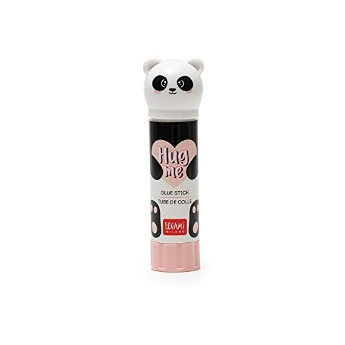 LEGAMI - Lijmstick, Hug Me, 2 x 8,3 cm, waterbasis, panda, om op papier te plakken, wasbaar, vrij van giftige stoffen, duurzaam, ideaal voor collageen