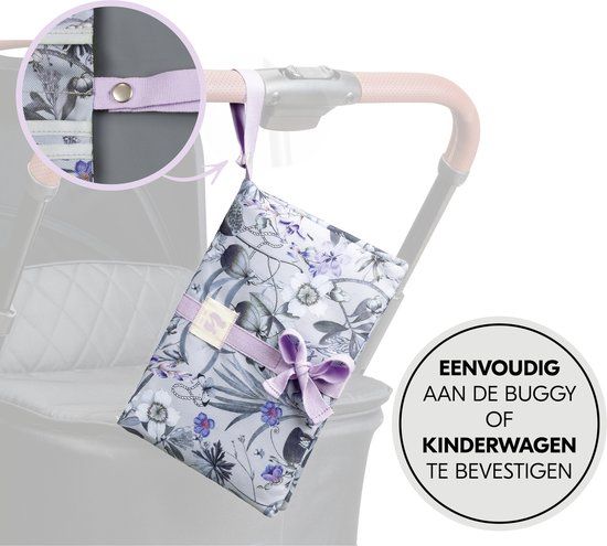 hauck Luiertas met verschoningsmat Change N Walk Flora Grijs