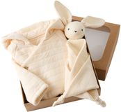 Vertbaudet Ensemble bébé manteau et lapin en peluche