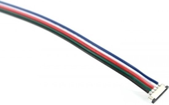 ABC-LED RGBW LEDstrip Koppel Kabel met Schuifconnectoren - 5 aderig 10cm