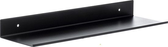XIVADA Wandrek Zwart Metaal - Industrieel - Wandplank Zwevend - Muurplank 40 CM