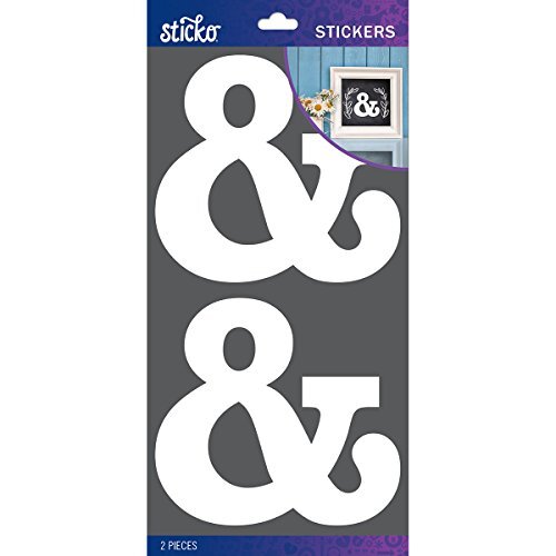 Stick-O Basis Wit Monogram Stickers-&, andere, Multi kleuren, 0.25x10.79x22.22 cm