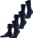 FALKE Run 3-Pack eenkleurig katoen multipack sokken unisex blauw - maat 44-45
