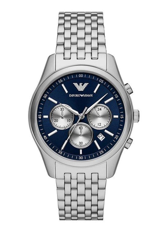 Emporio Armani Antonio AR11582 Horloge Heren - Zilverkleurig - Ø 41 mm