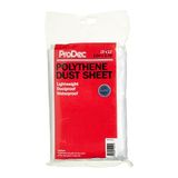 ProDec 4,6 m x 3,6 m (15ft x 12ft) Lichtgewicht polyethyleen stofdoek, stofdicht en waterdicht Ideaal voor het afdekken en beschermen van vloeren en meubels tegen morsen en spatten bij het verven