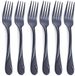 Unyqoos® Élégant set de couverts noir pour 6 personnes