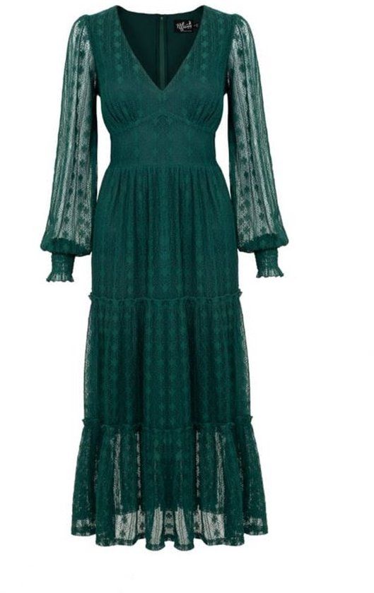 Hell Bunny Rhianne Dress Dames Lange jurk - groen - XL