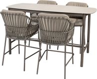 4 Seasons Outdoor Manolo Capalbio high dining tuinset 180x90xH90 cm 5 delig keramiek terre