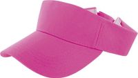 Merkloos Verkleed zonneklep/sunvisor - voor volwassenen - neon roze - eighties/nineties thema