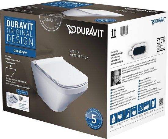 Duravit DuraStyle Toilet Set Wall Mounted Rimless - White - 4053424087955