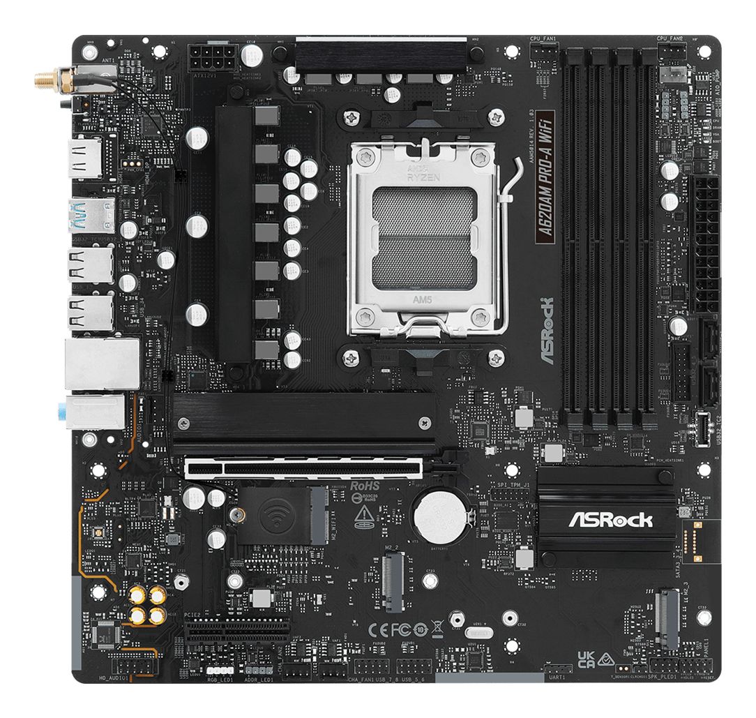 ASRock A620AM PRO-A WIFI AMD A620 Socket AM5 micro ATX