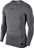 Nike Pro Top Ls Compression Sportshirt Heren - Grijs
