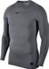 Nike Pro Top Ls Compression Sportshirt Heren - Grijs