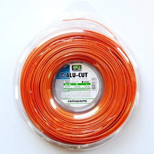Ratioparts Nylondraad 1,6 mm Aluminium Cut 210 m Trimmerdraad Rond Maaigras Oranje