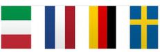 Merkloos / Sans marque Folat Bv Vlaggenlijn Europa - 3x - 10 meter - plastic - Europese landen vlaggen - vlaggetjes - Internationale versiering