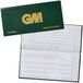 Gunn & Moore GM Cricket Scorebook | Bowling Analyse | Groen met Gold GM Logo | 60 of 100 innings