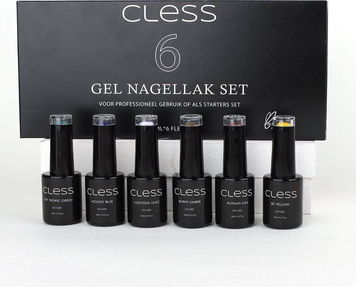 Cless Gellak - 6 kleuren - 8ml - Fall - Gel nagellak set - Vegan & Qruelty Free