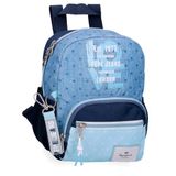 Pepe Jeans Noni Denim rugzak voor wandelingen, blauw, 19 x 23 x 8 cm, polyester van Joumma Bags, Blauw, Eén maat, wandelrugzak
