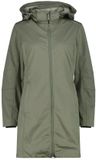 CMP Lichte dames softshell parka met afneembare capuchon - avocado - maat 48