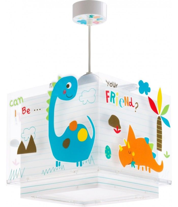 Dalber Dinos - Kinderkamer Plafondlamp - Vierkant - LED - 15W - Meerkleurig