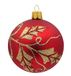 Ornex Kerstboomdecoratieset (Ø 7 cm) van mondgeblazen en handbeschilderd glas voor kerstboom, rood, goud, 3 ballen Ø 7 cm, 3 stuks