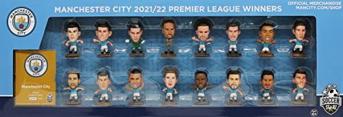 Soccerstarz Man City Team Pack 16-figuur Manchester (2022/23 versie Classic Kit), Veelkleurig