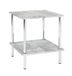 HAKU Bijzettafel betonlook chroom MDF metaal salontafel klein