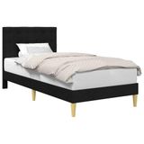 vidaXL Bedframe met hoofdeinde Zwart 80 x 200 cm Stof