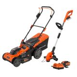 Powerplus Dual Power Tuingereedschapsset borstelloos POWDPG75569 - 2 items incl. batterij 2x20V 5.0/2.5Ah en lader, 1 acc.