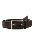 Tom Tailor - TTLOGAN suède riem met vierkante gesp - Maat 80 - dark brown uni