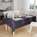 Bonamaison Tafelkleed, Anti-Mold, Sneldrogend, Waterdicht, 100% Polyester Tafellaken, Paars, zwart, 140 x 160 Cm