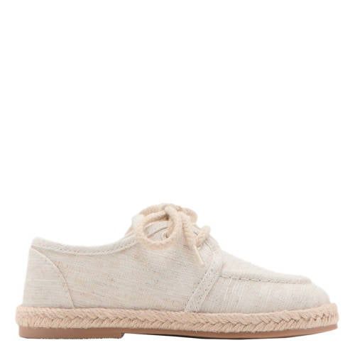 Mango Kids leren veterschoenen beige