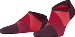 Burlington Clyde platte naad met argyle katoen sneakersokken enkelsokken heren rood - maat 40-46