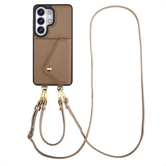 Selencia Sera Koordhoes met Pashouder Envelop voor Samsung Galaxy S26 Ultra - Taupe