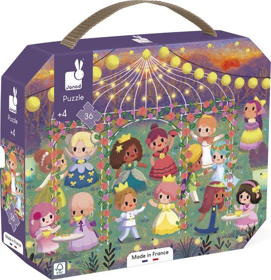 Janod Puzzel - Prinsessenfeest - 36 Stukjes - Vanaf 3 Jaar
